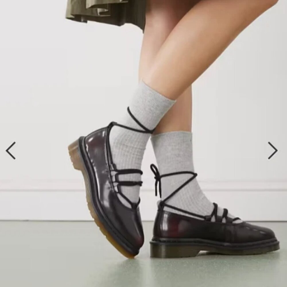 Dr. Martens Elphie II Pointed Toe Ballet Flat/Wrap Mary Jane